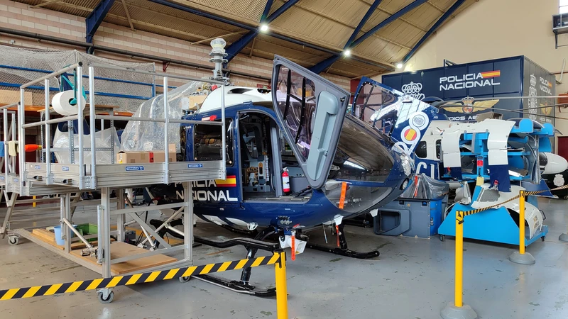 Helic�ptero de la Polic�a Nacional utilizado para la formaci�n de t�cnicos de mantenimiento. Foto: Aviation Group